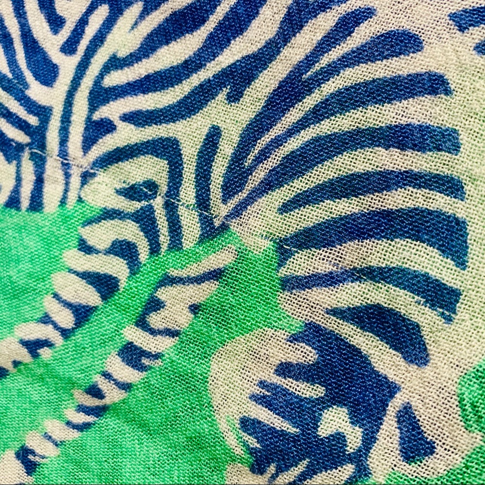 Lilly Pulitzer Blue Zebra 🦓 Turquoise Infinity Scarf - Picture 15 of 16